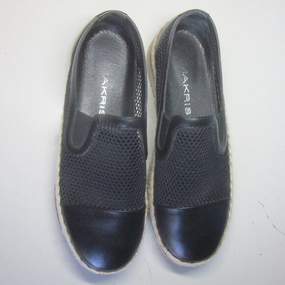 Makris Womens Size 8 / 38.5 Slip On Platform Espadrille Loafer Casual Shoes - Picture 7 of 14